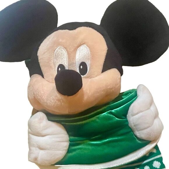 Vintage Mickey Mouse Plush Stocking Christmas Velvet Holiday Knit Home Decor - Picture 3 of 5
